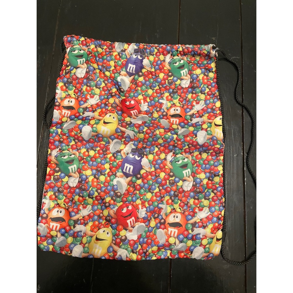 M&M's Characters Drawstring Cinch Backpack Bag Al… - image 1